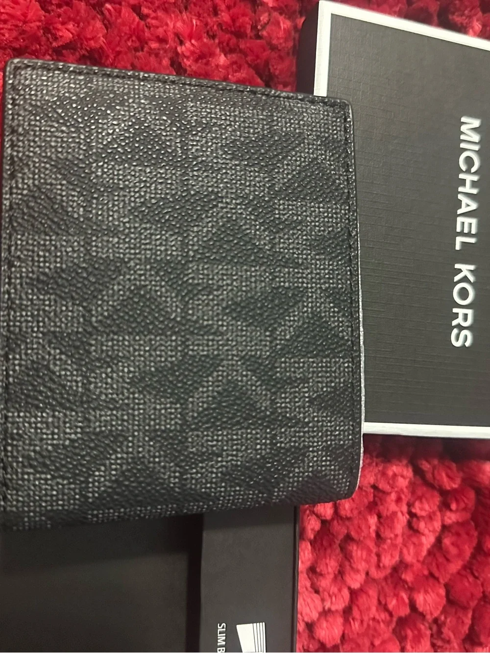 Michael Kors Black Signature Money Clip Wallet